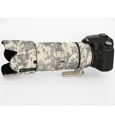 Gray camouflage Линзы rolanpro камуфляжное пальто дождевик для Canon EF 70-200 мм F2.8 L IS III USM объектив защитный чехол для Canon SLR объектив камеры - Цвет: Gray camouflage