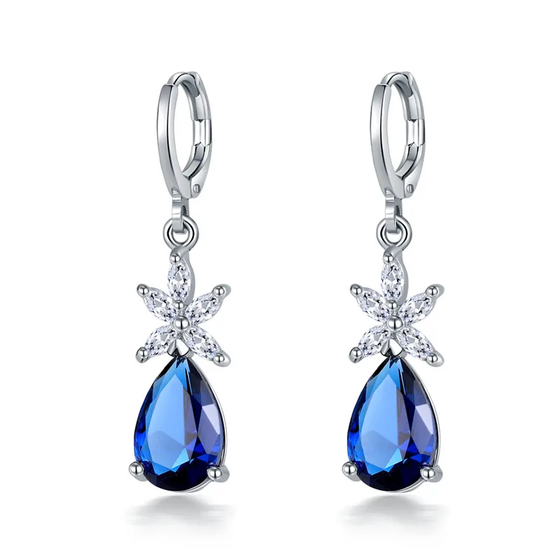 

ZSLBS Fashion Drop Earrings For Women Copper Cubic Zirconia Water Drop Earring Jewelry Pendientes Mujer Boucle Oreille Femme