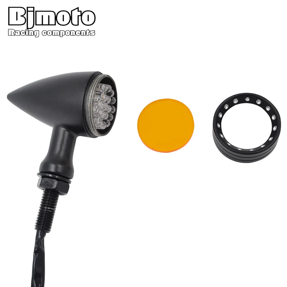 

BJMOTO 2X Universal Motorcycle LED Turn Indicators Light Motor Turn Signal Lights Bike Lamp Motocross Parts Lights