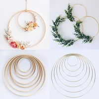 5pcs 15 40cm diy hanging wreath bamboometal wreath iron ring hoop hanging craft party decorations baby shower wedding wreaths