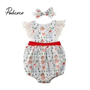 2019 боди из двух предметов, одежда для первого дня рождения и Рождества, одежда для малышей, боди, Рождественский комбинезон для новорожденных девочек