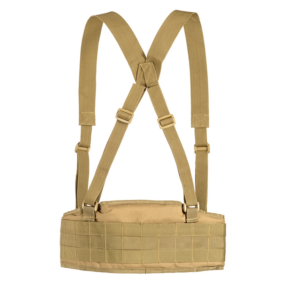 Tactical Molle Belt Men's Army Special Nylon Military Belt Convenient Combat Girdle EAS H-shaped Adjustable Soft Padded Belt