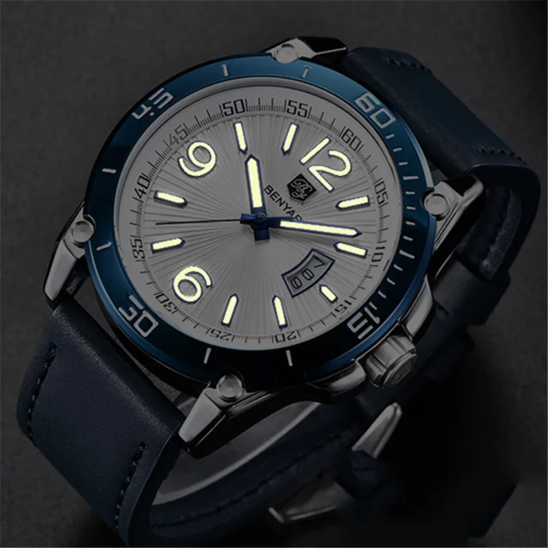 

NEW BENYAR Men Watch Top Brand Luxury Mens Watches Water Man Wristwatch Casual Quartz Watch Sports Military Male erkek kol saati