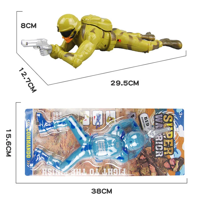 

NEW Electric LED Light Sound Effects Crawling Forward Cool Soldier Robot Children Entertainment War Simulate Toy