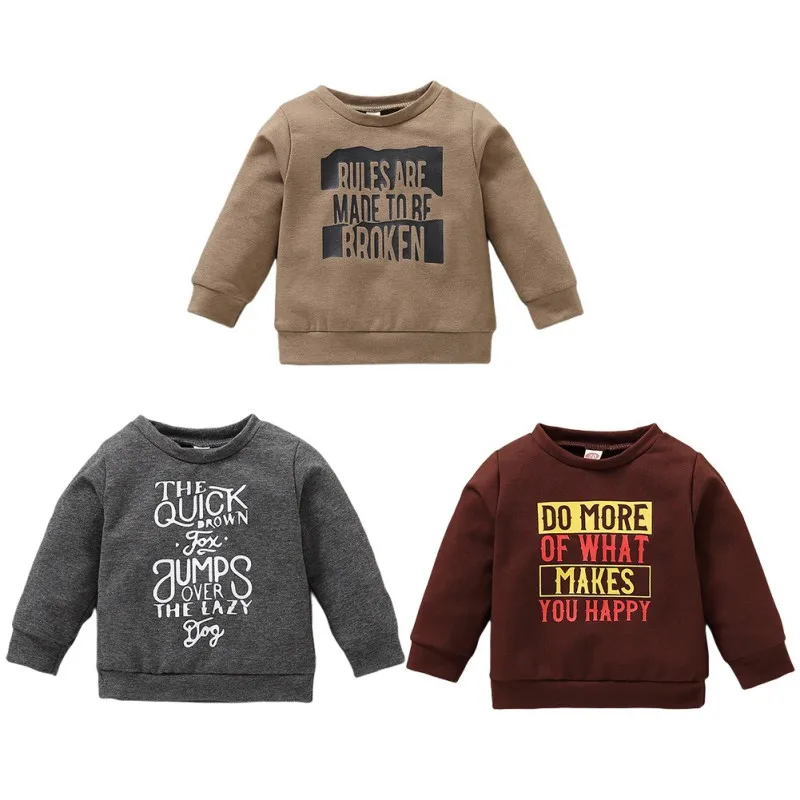 

Baywell Baby Clothes Autumn Winter Long Sleeve Sweaters Toddler Boys Letter Tops Warm Hoodie Casual Outwear