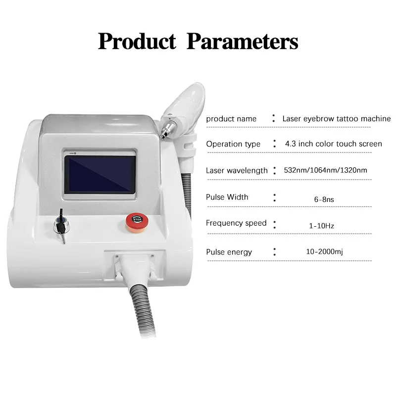 Лазер ND Yag для удаления татуировок аппарат лазерного и бровей с красным
