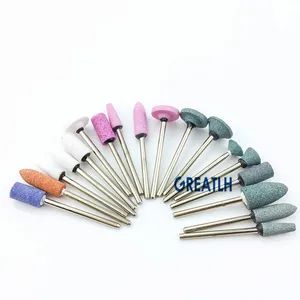 Стоматологический Средний гравий Керамический Камень Полировальный Бур для полировки металлического сплава стоматологический лабораторный Полировальный Инструмент 2,35 мм хвостовик розовый