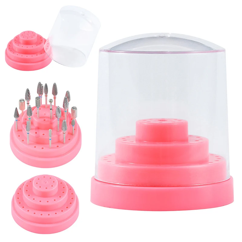 Коробка для хранения ручки маникюра 48 отверстий прочная полезная отделка