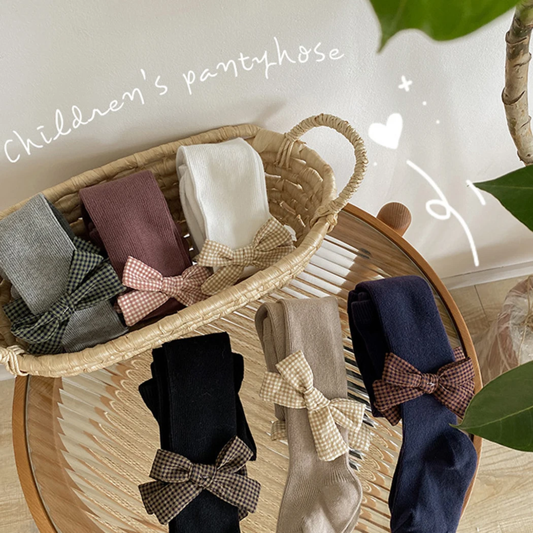 Женские винтажные стильные колготки принцессы с бантом хлопковые чулки Детские