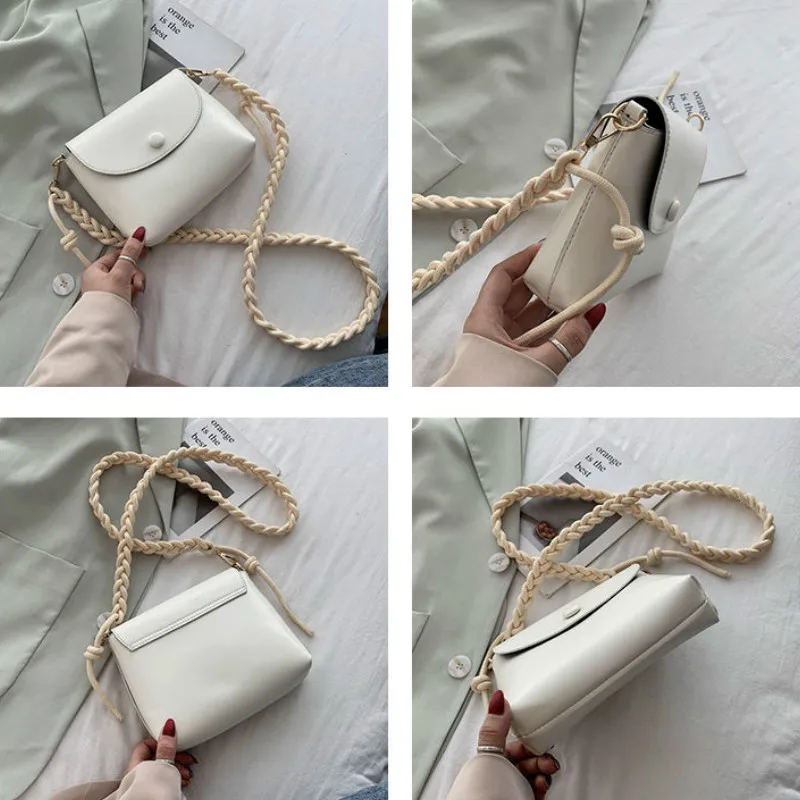 

Crossbody Bags Women Solid PU Leather Stylish Simple Korean Style All-match Daily Summer Shopping Underarm Handbags Trendy Bag