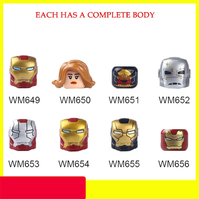 

8 шт./набор, Детский конструктор «Железный человек»