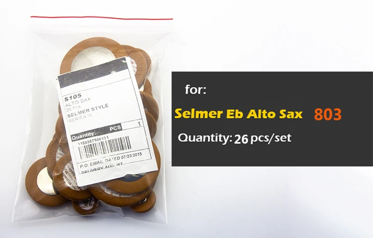 1 Набор итальянские оригинальные колодки для саксофона для SELMER Sax 802 803 саксофоны подушечки из козьей кожи подушечки для selmer Саксофон альт тенор саксофон - Цвет: for SELMER Alto 803