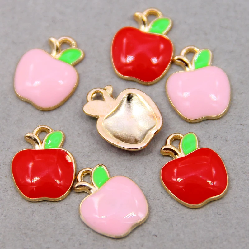 6 шт./лот милые эмалевые подвески для сережек ожерелье фрукты Клубника арбуз