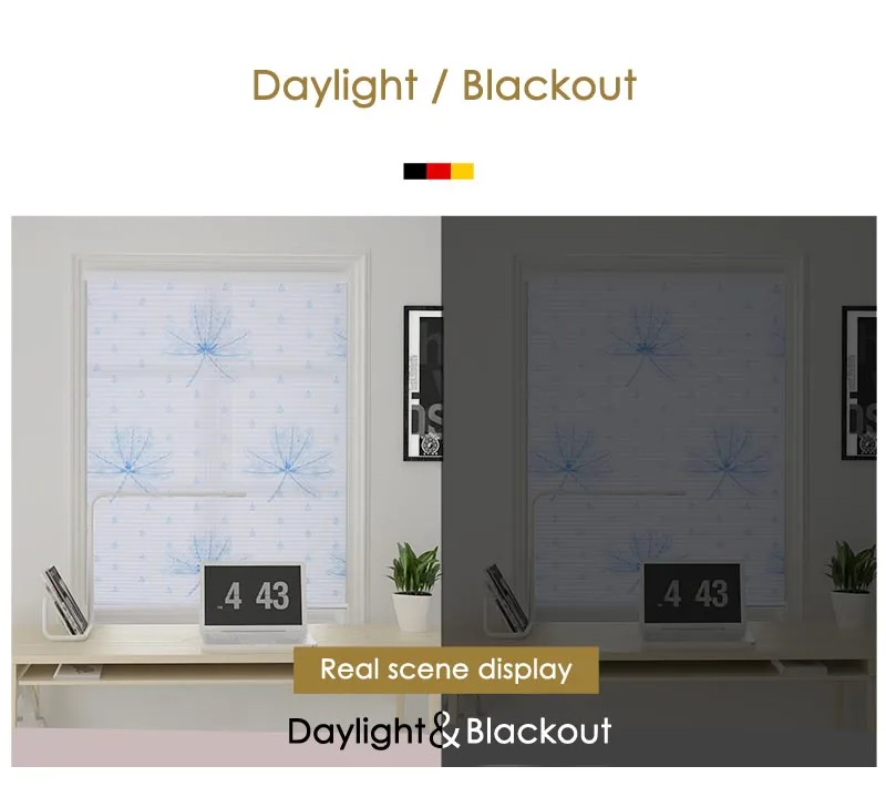 SUNFREE беспроводные сотовые жалюзи теплоизоляция шумоподавление цветочный принт