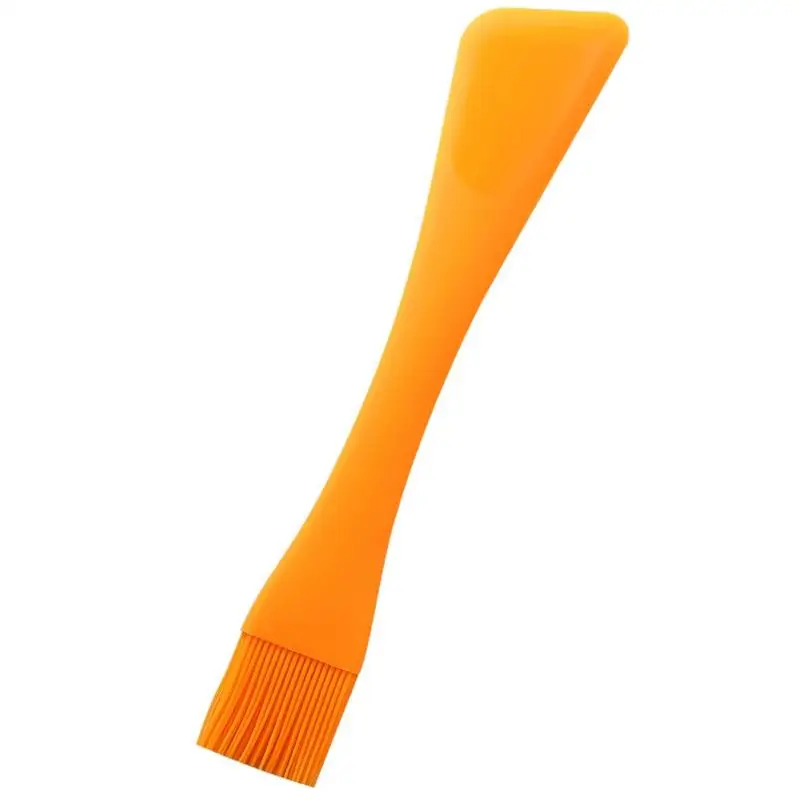 

Portable Silicone Scraper Kitchen Double Ended 2-In-1 Heat Proof Oil Brush Basting Pastry Brush Cream Butter Cake Spatula