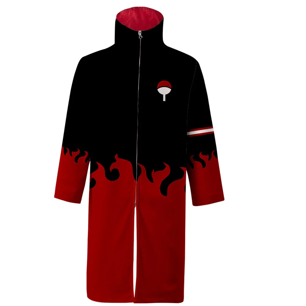 Костюм для косплея Акацуки длинный халат наряд на молнии карнавальный костюм