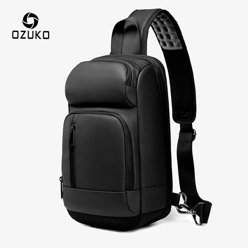 OZUKO мужская сумка через плечо с usb зарядкой Мужская водонепроницаемая мессенджер