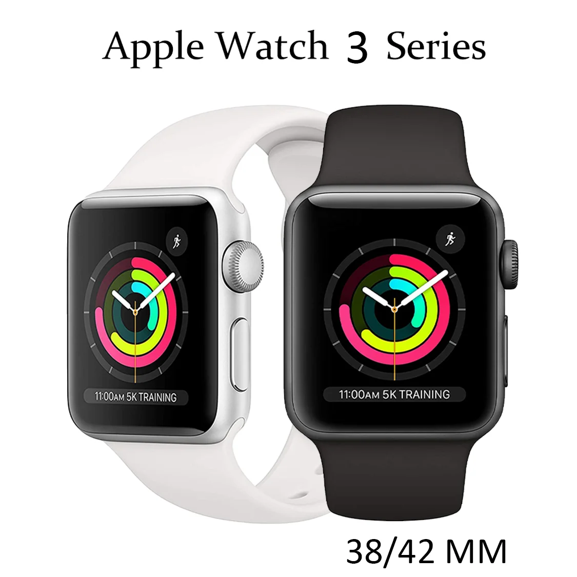 

Apple Watch Series 3 оригинальные б/у 90% Новые GPS 38 мм/42 мм iWatch белый и черный алюминиевый чехол спортивный ремешок Смарт-часы