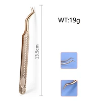 ygirlash gold precision anti static stainless steel eyelashes tweezers professional for lashes extension lash tweezers