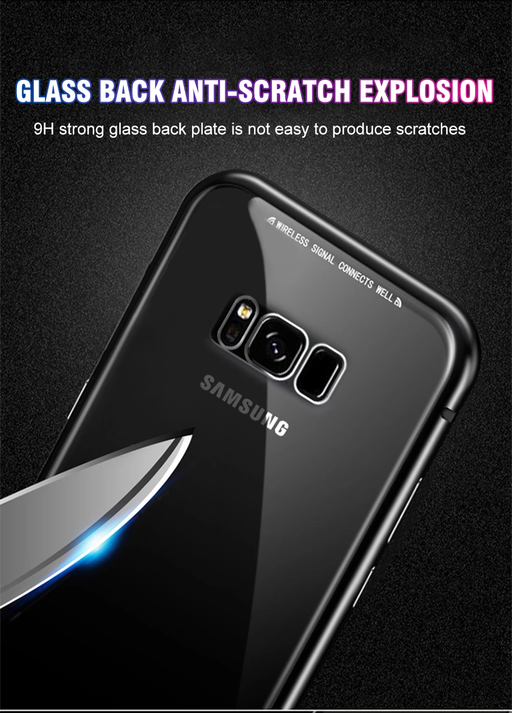 Металлический Стекло крышка Магнитный чехол для samsung Galaxy S8 S9 S10 Plus Note 8 9 A50 A70 A40 M10 M20 M30 адсорбции Coque для samsung