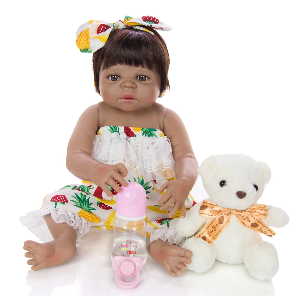 Кукла младенец KUKADOLL 23 дюйма полностью силиконовая 57 см Реалистичная кукла