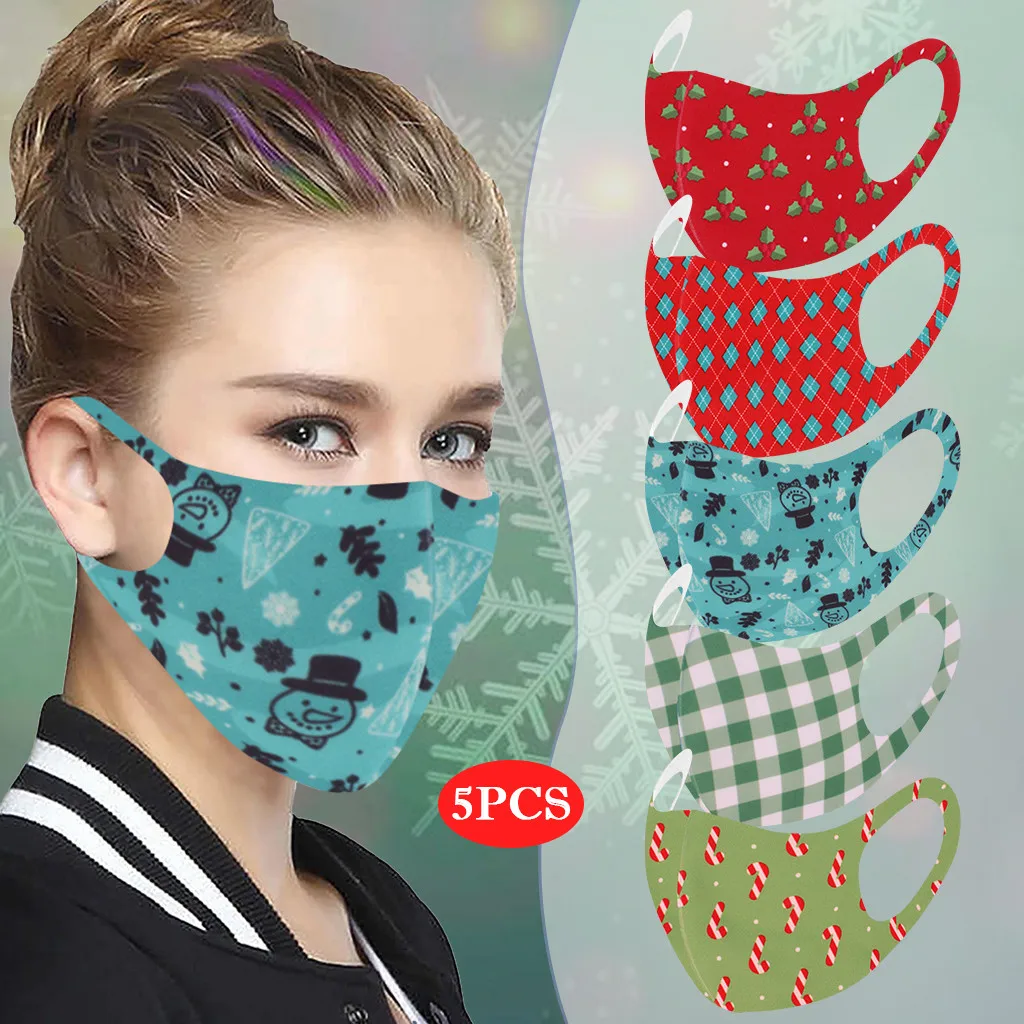 Бесплатная доставка 5 шт. защитная маска из вискозы с принтом для взрослых
