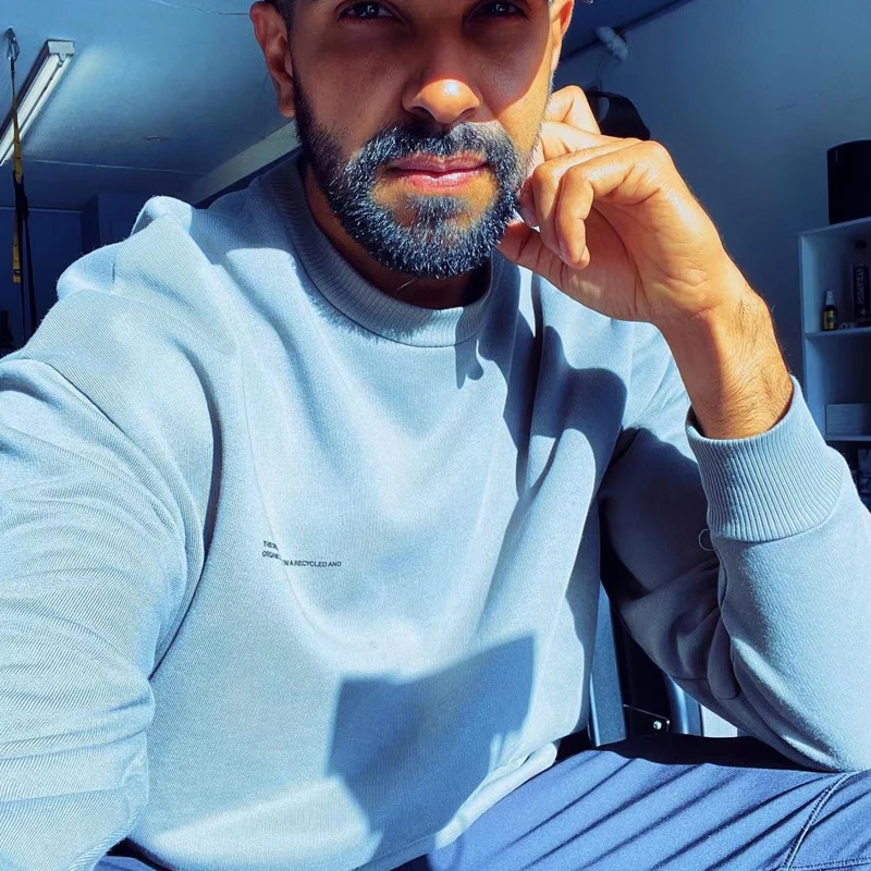 Спортивный костюм для пар мужской/женский Свободный свитшот и длинные шорты