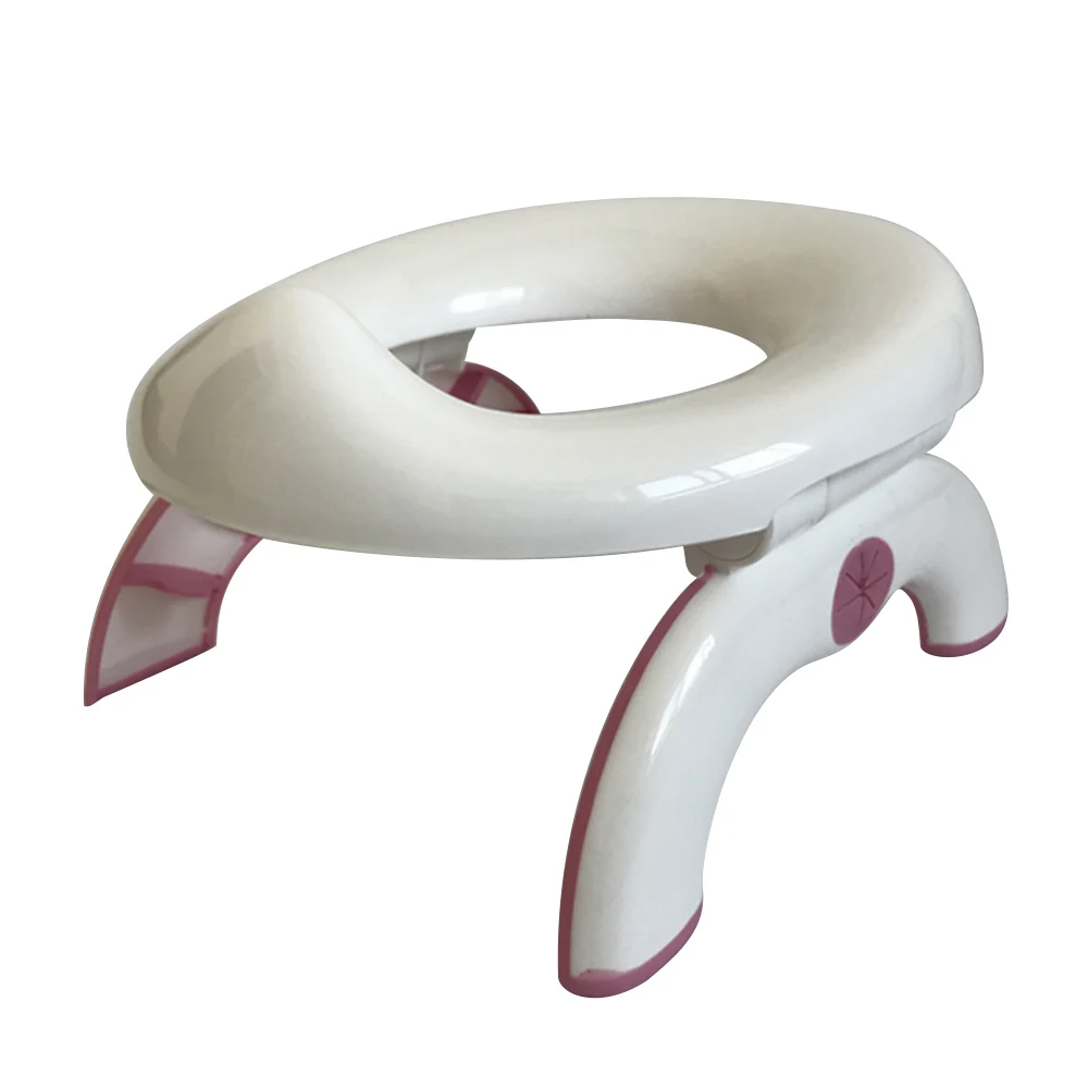 Pink Potty Новинка, 2 в 1, переносное сиденье для унитаза, многофункциональное, складное, для путешествий, для малышей, младенцев, малышей - Цвет: Pink Potty