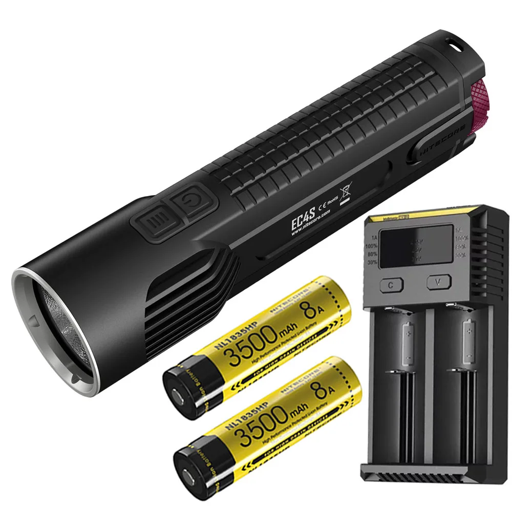 EC4S NL1835HP I2 NITECORE EC4S ручной светильник для вспышки CREE XHP50 Макс. 2150 люмен луч бросок 280 м наружный фонарь поисково-спасательный Тактический светильник - Испускаемый цвет: EC4S NL1835HP I2