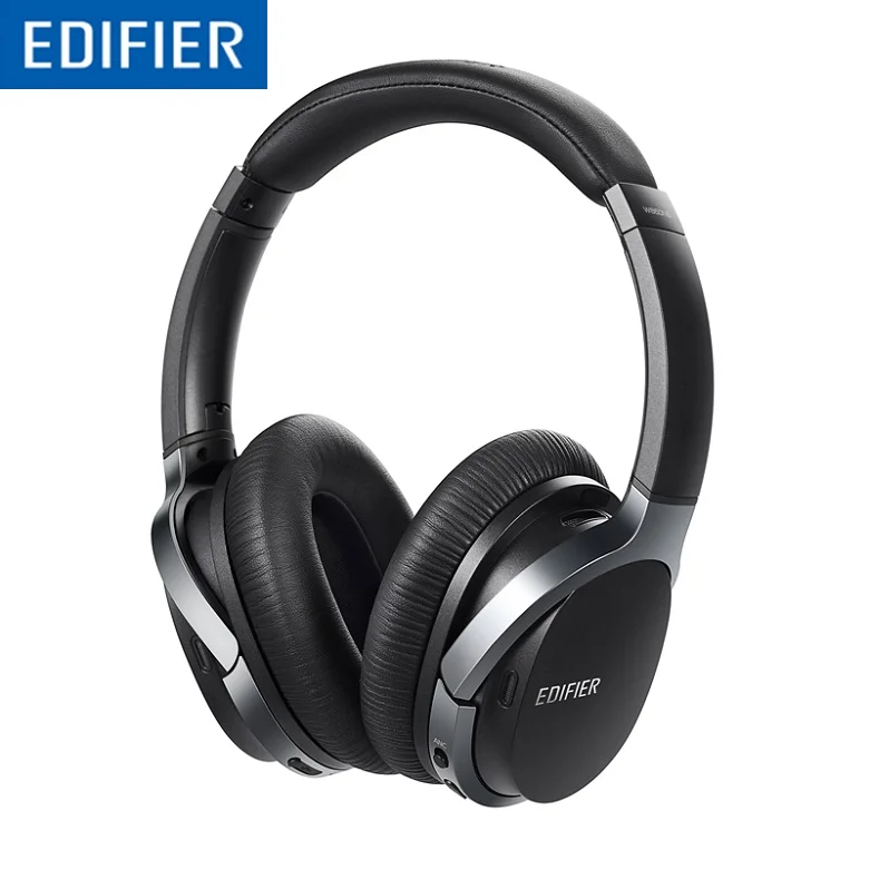 Наушники Edifier W860NB с функцией активного шумоподавления, Накладные наушники Bluetooth aptX с функцией Smart Touch - Цвет: Black