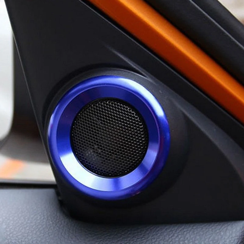 2 шт. автомобильный аудио радио динамик отделка кольца алюминиевый сплав кольцо