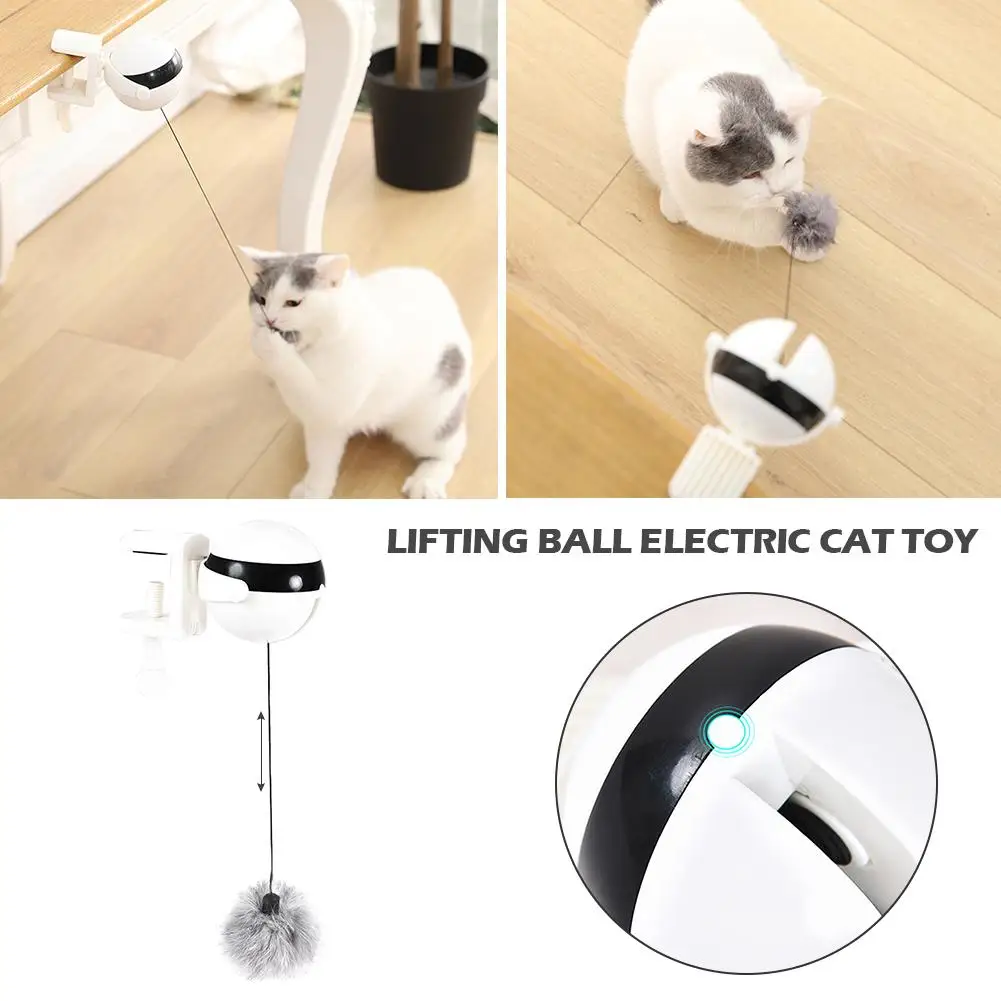 

Electronic Motion Cat Toy Cat Teaser Toy Yo-Yo Lifting Ball Electric Flutter Rotating Interactive Puzzle Smart Pet Cat Ball Toy