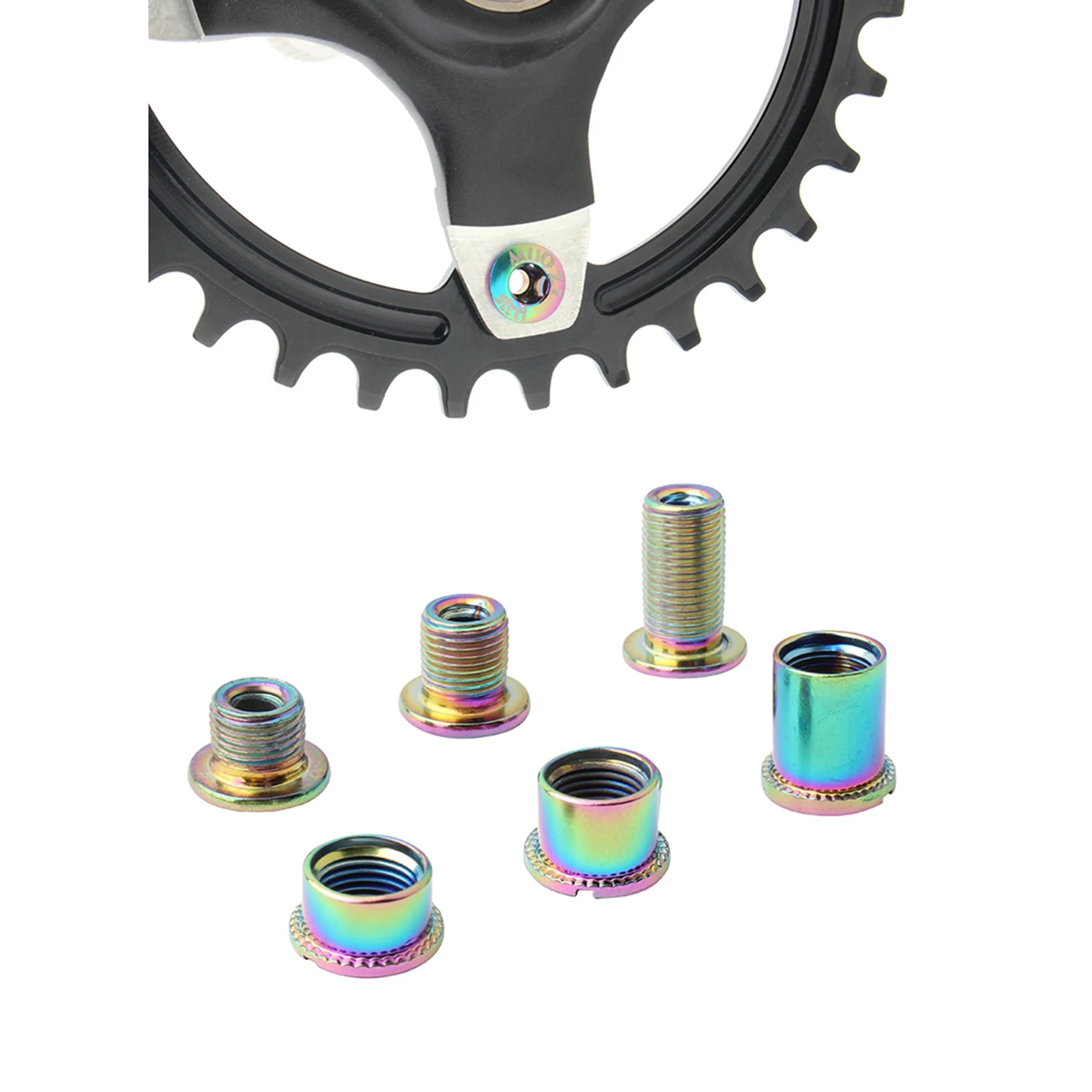 5x Сталь передняя Звездочка Болт гайки велосипедная звездочка цепной передачи