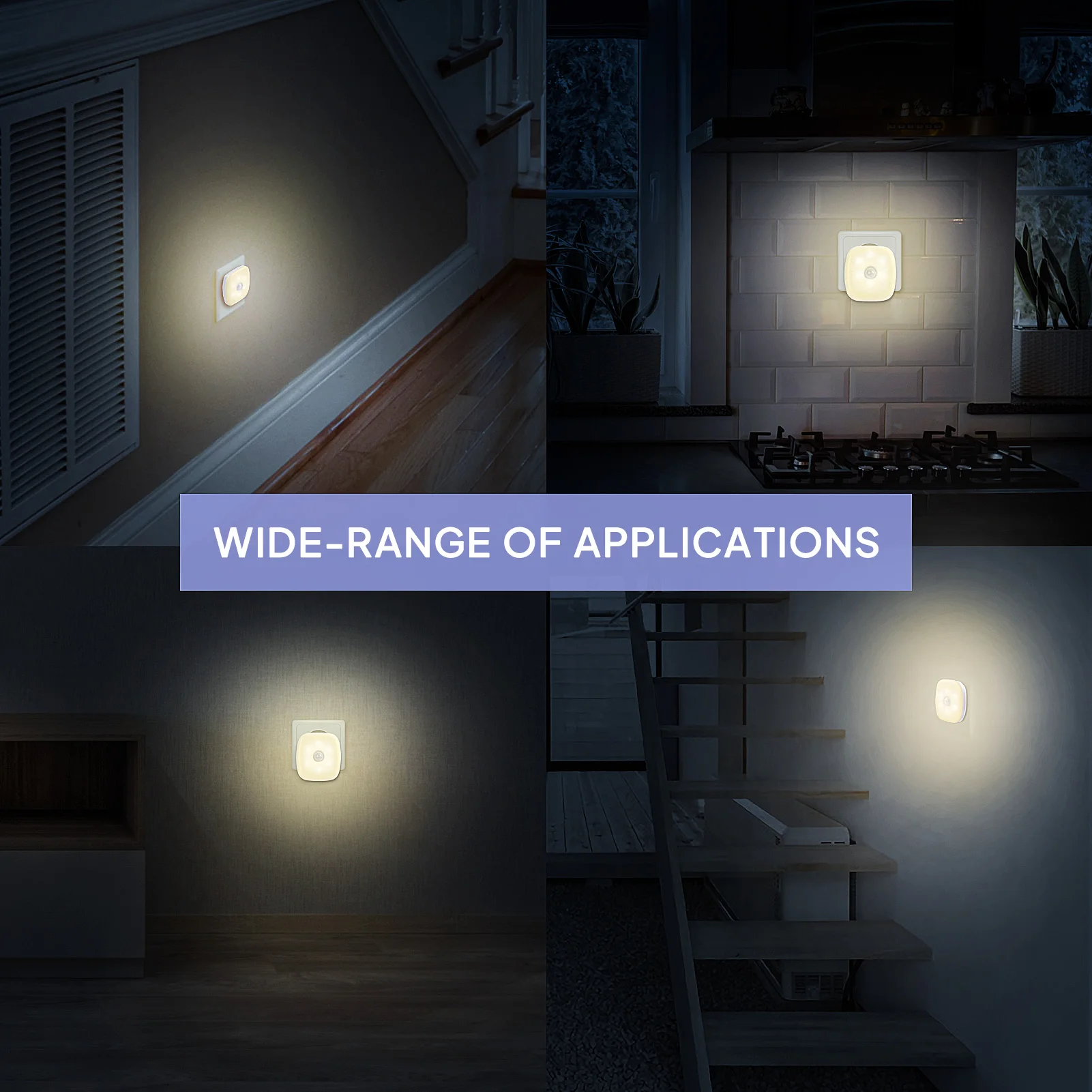 Night Light With EU Plug Smart Motion Sensor LED Night Lamp wall lights for home Children's  WC Bedside Lamp For Hallway Pathway images - 6
