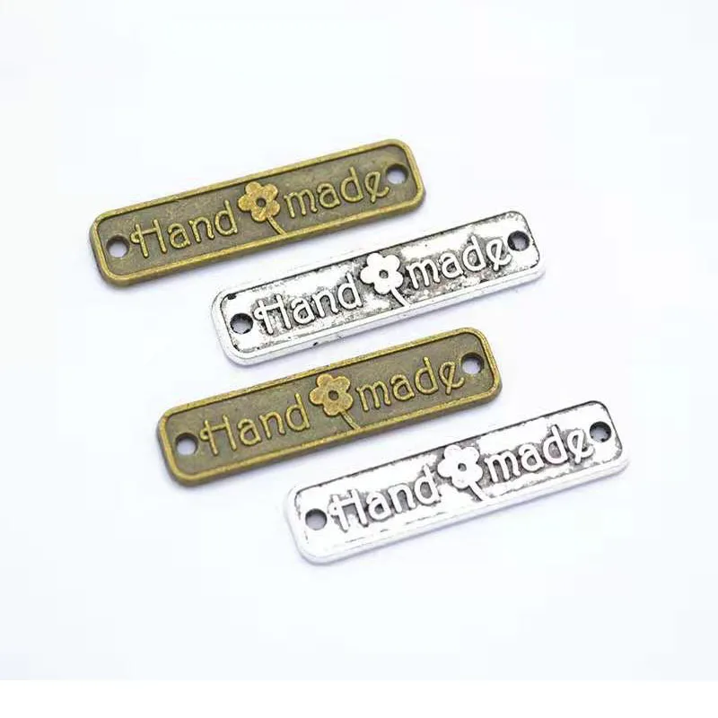 

Подвеска-Шарм ручной работы с буквами из античного серебряного сплава, 20 шт./лот, 6x25 мм