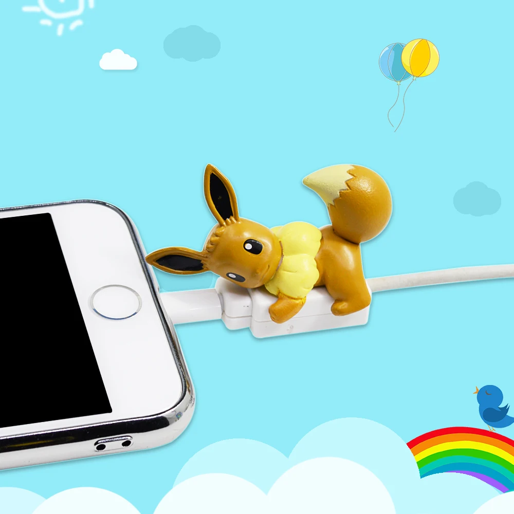 CHIPAL Cartoon Animal Cable Protector for iPhone 7 8 Plus X XR XS Max USB Charger Wire Winder Bite Cord Organizer Phone Holder |