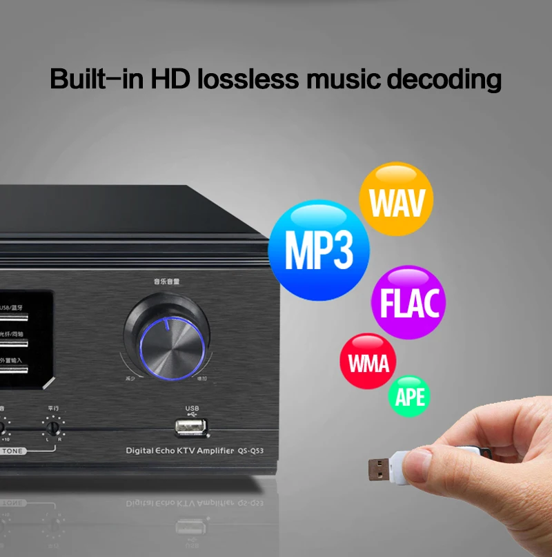 Усилитель высокой мощности KYYSLB 800 Вт 8 16 Ом домашний Bluetooth KTV сценический сабвуфер