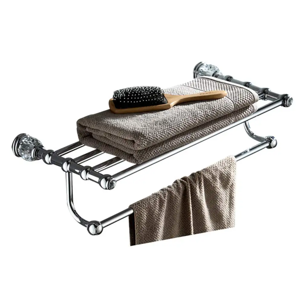 Держатель для ванной комнаты с золотыми кристаллами 60 см держатель банного