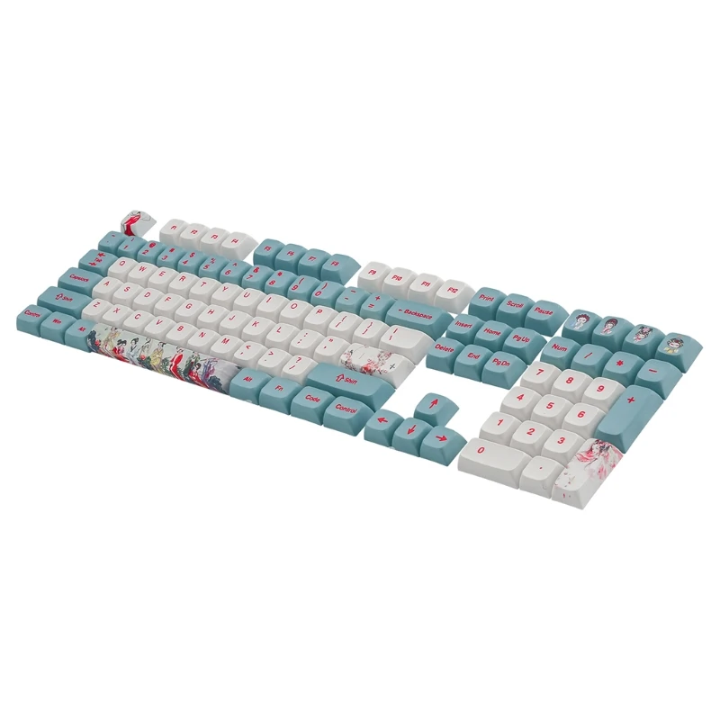 

77JD 108 Keys / Set XDA Profile Custom Chinese Huadan Opera Themed Original Keycaps PBT Dye Sublimation Keycaps for MX Cherry