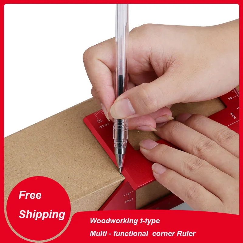 T образная квадратная линейка для деревообработки клейкая линия 45 /90 градусов из