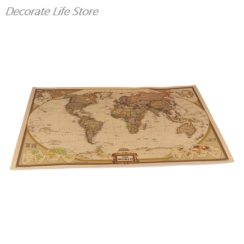 1 шт. большая винтажная карта мира детальный античный плакат Настенная ретро