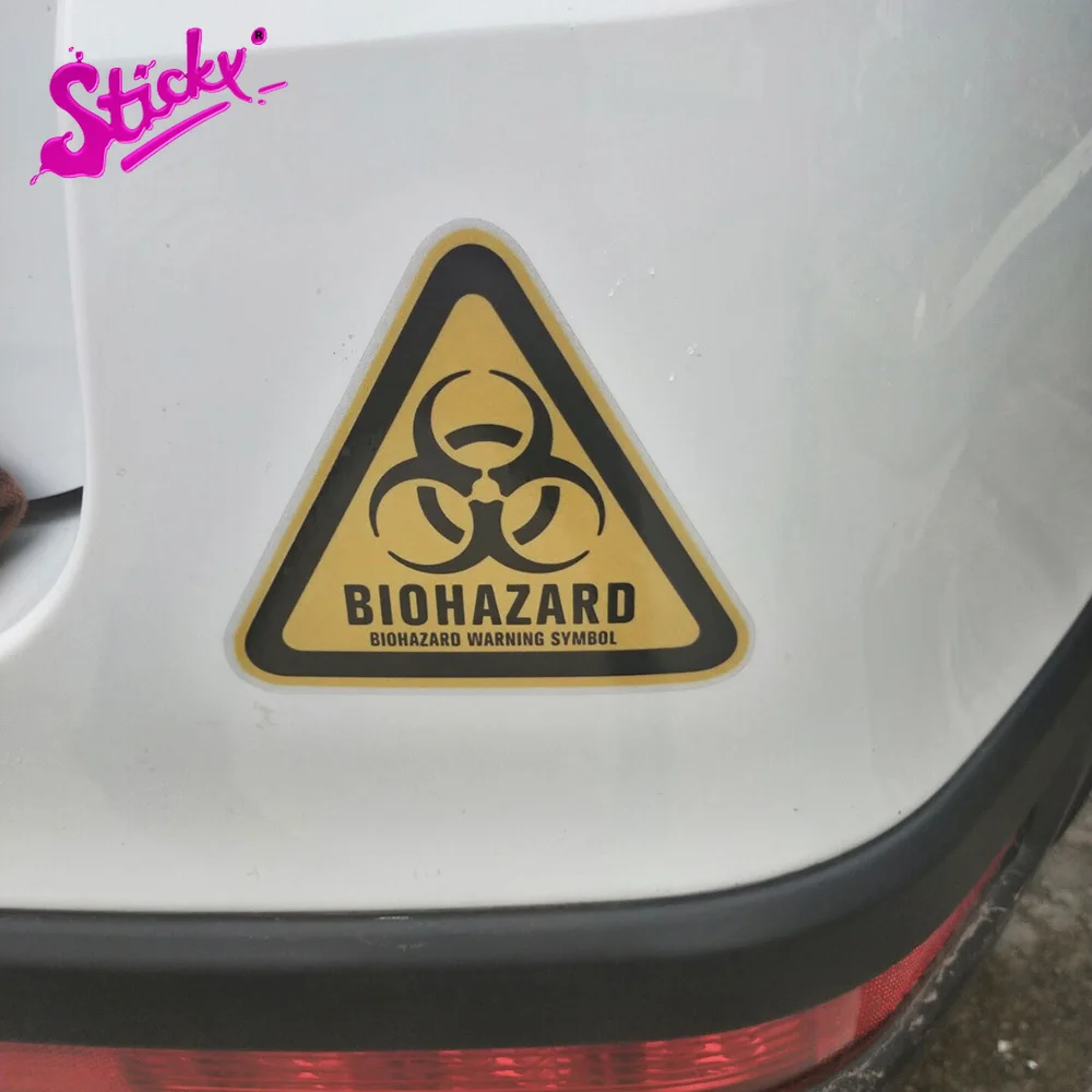 Клейкий мультяшный треугольный алюминиевый предупреждающий символ