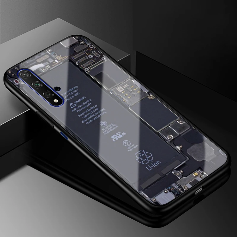 20 Для huawei Nova 5 T чехол Nova5T PC Пластиковый стеклянный чехол для телефона черный ТПУ бампер чехол для huawei Nova 5 T Nova 5 T чехол - Цвет: 20