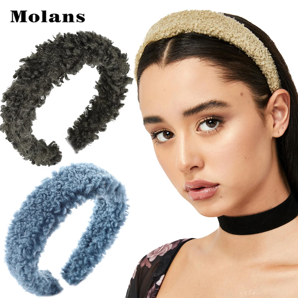 Женская весенне зимняя широкая повязка на голову MOLANS милая Мягкая плюс 2020 Яркая