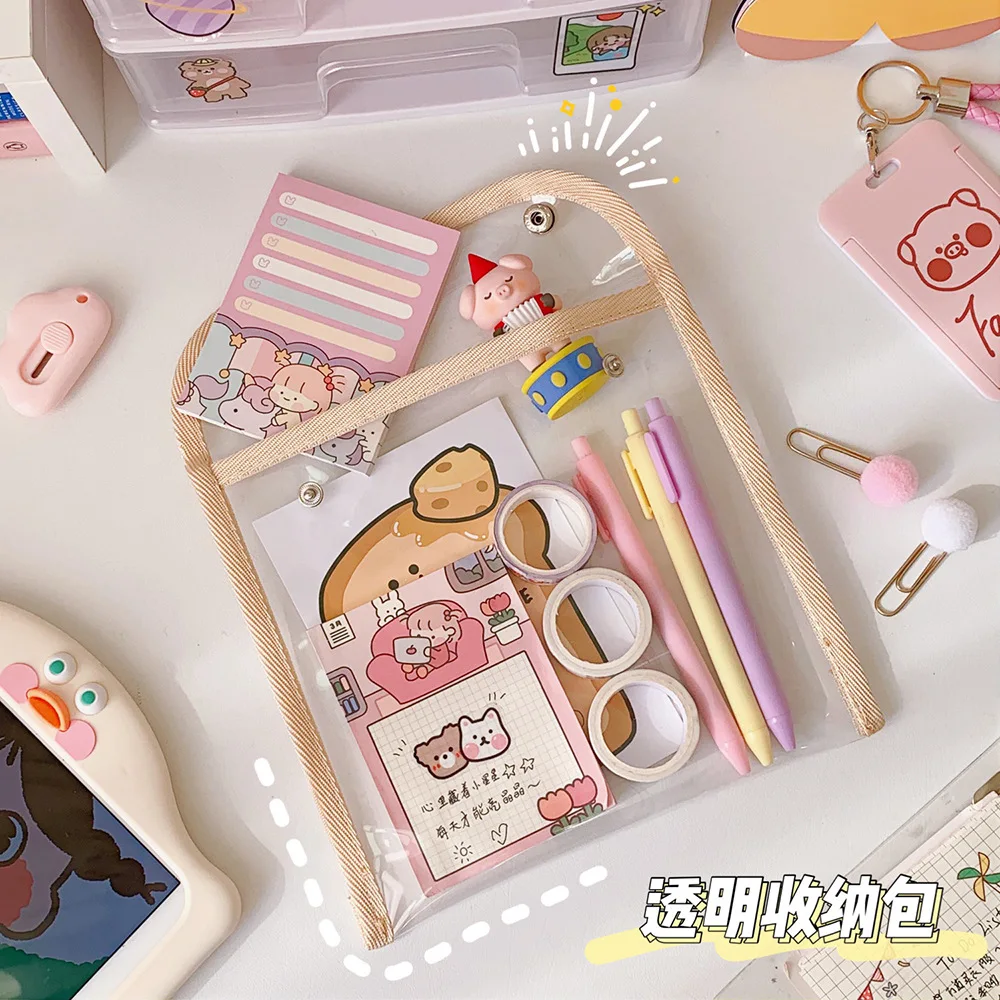 Прозрачная косметичка в Корейском стиле Ins вместительный студенческий чехол для