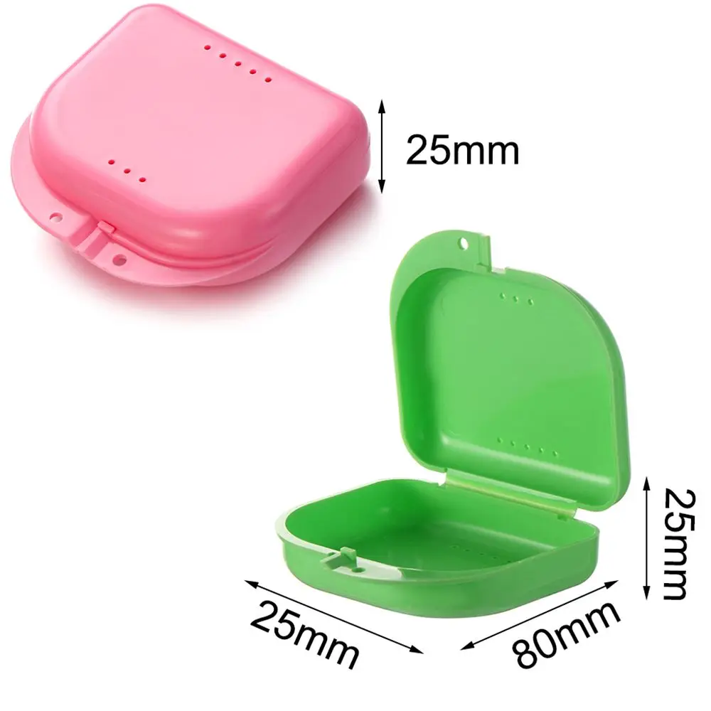 Fake Teeth Orthodontic Case Dental Retainer Mouth Guard Denture Storage Plastic Box Oral Hygiene Supplies Organizer |