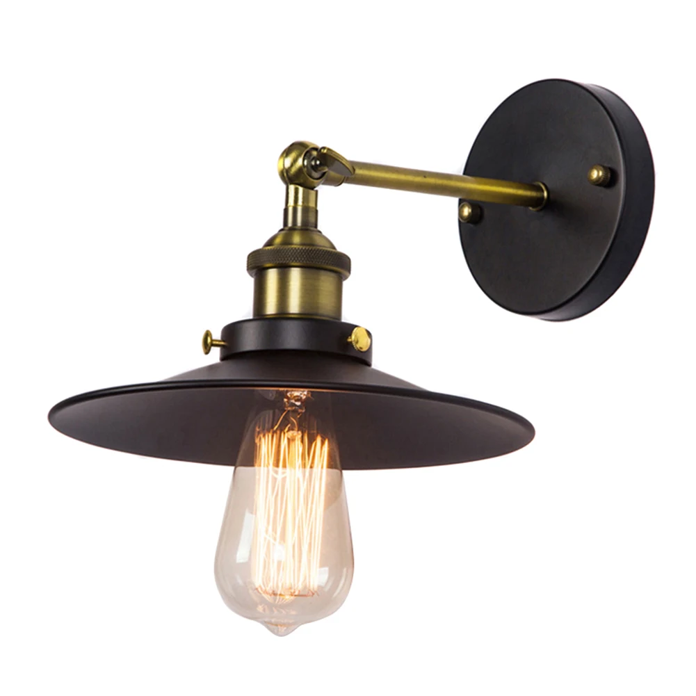 Лучшее черный старинный настенный светильник Промышленный Ретро металлический