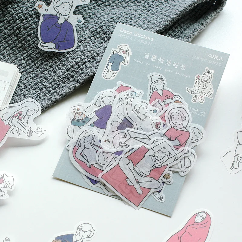 Kawaii Повседневная жизнь персонажа кота Стикеры для дневника канцелярских