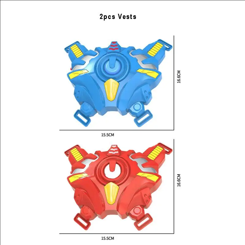 2pcs Vests Инфракрасный лазерный тег Электрический светильник Игрушечный Пистолет Бластер лазерный игрушечный Боевой набор Горячая пистолет Brinquedos игры для детей Взрослые спортивные игрушки - Цвет: 2pcs Vests