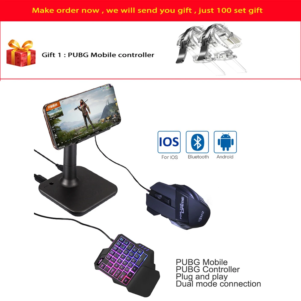 Телефон геймпад Usb контроллер для IOS PUBG Android к ПК Bluetooth USB клавиатура мышь